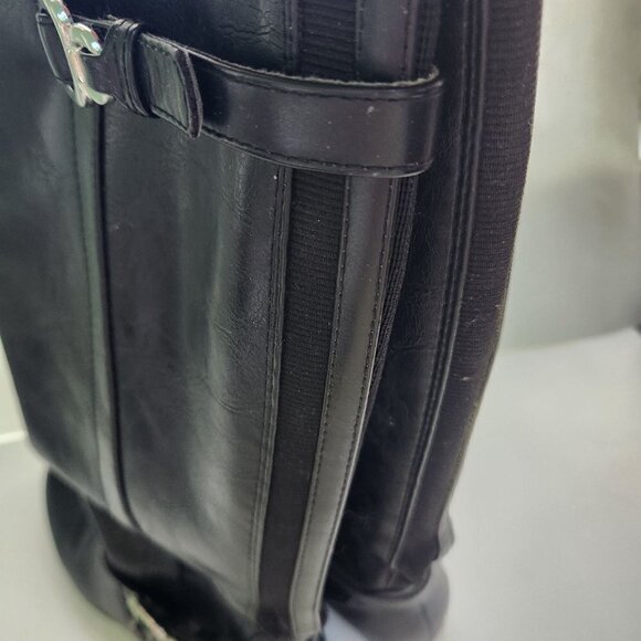 Unisa Untriplee-J Knee High Black Leather Riding Boots Size 7.5 - Picture 5 of 8